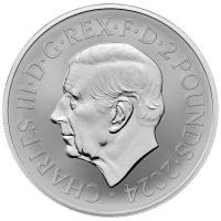 Grobritannien 4 GBP Britannia 2 Coin Set 2024 2*1 Oz Silber PP Rckseite