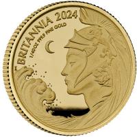 Grobritannien - 0,50 GBP Britannia 2024 - 1/40 Oz Gold PP