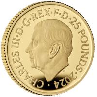 Grobritannien - 25 GBP Britannia 2024 - 1/4 Oz Gold PP