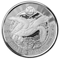 Cayman Islands - 1 Dollar Cayman Sea Life: Unechte Karettschildkrte (Loggerhead Turtle) 2023 - 1 Oz Silber