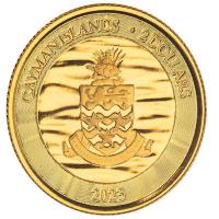 Cayman Islands 2 Dollar Cayman Sea Life: Unechte Karettschildkrte (Loggerhead Turtle) 2023 1/10 Oz Gold Rckseite
