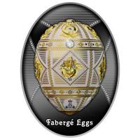 Niue - 1 NZD Faberge Eggs: Alexander Egg 2023 - Silber PP Color
