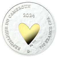 Kamerun - 500 Francs Hochzeit: Love 2024 - Silber PP