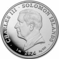 Solomon Islands - 3,14 Dollar Number Pi 2024 - 1 Oz Silber 