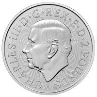 Großbritannien 2 GBP The British Lion and American Eagle 2024 1 Oz Silber Rückseite