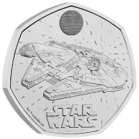 Grobritannien 50 Pence Star Wars(TM) Millennium Falcon 2024 Blister