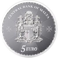 Malta 5 EURO Malteserkreuz 2024 1 Oz Silber Rckseite
