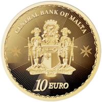 Malta 10 EURO Malteserkreuz 2024 1/10 Oz Gold Rckseite