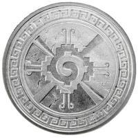 Azteken Yin Yang  1 Oz Silber Color (nur 100 Stck !!!) Rckseite
