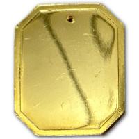 Goldbarren Degussa Goldbarren Anhänger mit Loch 5g Gold Rückseite