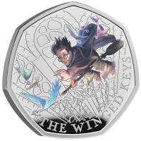 Grobritannien 50 Pence Harry Potter(TM) Geflgelte Schlssel 2024 8g Silber PP Color