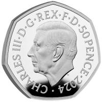 Grobritannien - 50 Pence Harry Potter(TM) Geflgelte Schlssel 2024 - 8g Silber PP Color