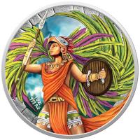 Azteken Adlerkrieger (Eagle Warrior)  1 Oz Silber Color (nur 100 Stck!!!) Zertifikat Nr.100