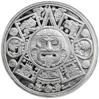 Azteken Adlerkrieger (Eagle Warrior)  1 Oz Silber Color (nur 100 Stück!!!) Zertifikat Nr.1 Rückseite