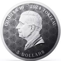 Tokelau - 5 NZD Equilibrium 2024 - 1 Oz Silber