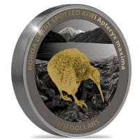 Neuseeland - 2 NZD Kiwi 2024 - 2 Oz Silber - High Relief Black Proof