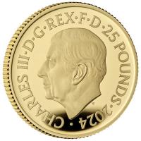 Grobritannien 25 GBP James Bond: Six Decades of 007 (4.) Die 90er Jahre 2024 1/4 Oz Gold PP Rckseite