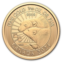 Kanada 5 CAD Der Majesttische Polarbr 2024  1/10 Oz Gold