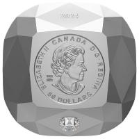 Kanada 50 CAD De Beers Ideal Cushion Diamond 2024 Silber Proof Rckseite