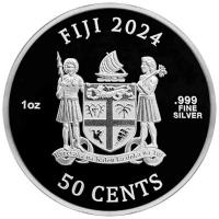 Fiji 0,5 FJD Cats (3.) 2024 1 Oz Silber Rckseite