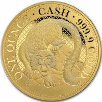 St. Helena - 100 Pfund Cash Indian Wildlife (7.) Schneeleopard (Snow Leopard) 2024 - 1 Oz Gold 