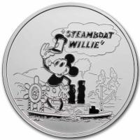 USA Steamboat Willie 1 Oz Silber BU
