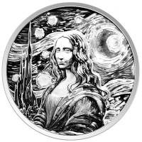 Fiji - 50 Cent Mona Lisa x Van Gogh 2024 - 1 Oz Silber