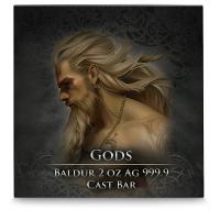 Germania Mint - Guss Silberbarren Gods: Baldur (1.) - 2 Oz Silber