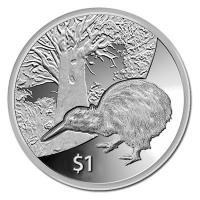 Neuseeland - 1 NZD Kiwi 2013 - 1 Oz Silber PP