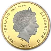 Neuseeland 10 NZD 95. Geburtstag Queen Elizabeth II 2021 1 Oz Gold (nur 95 Stck!!!) Rckseite