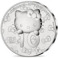 Frankreich 10 EUR Hello Kitty Paris 50. Jubiläum 2024 Silber PP Rückseite