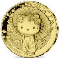 Frankreich - 50 EUR Hello Kitty Japan 50. Jubilum 2024 -  1/4 Oz Gold PP