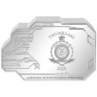 Niue - 2 Dollar Star Trek(TM) Deep Space 9(TM) Vehicles (1.) - 1 Oz Silber PP Color