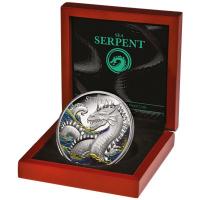 Niue - 5 NZD Mythical Creatures: Die Seeschlange (3.) 2024 - 2 Oz Silber PP High Relief Color