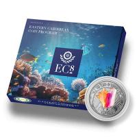 St. Kitts - 2 Dollar EC8_6 Muschelschale (Conch Shell) 2023 - 1 Oz Silber Color