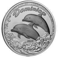 Dominica - 2 Dollar EC8_6 Delfin (Dolphin) 2023 - 1 Oz Silber