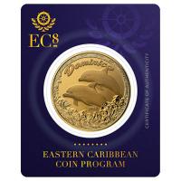Dominica - 10 Dollar EC8_6 Delfin (Dolphin) 2023 - 1 Oz Gold