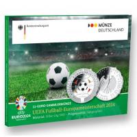 Deutschland - 11 Euro UEFA Fußball-EM 2024 - Silber Spiegelglanz