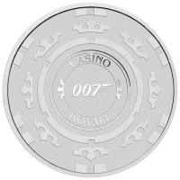 Tuvalu - 1 TVD James Bond 007(TM) Casino Royal Chip Blister 2023 - 1 Oz Silber BLISTER