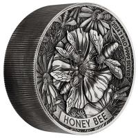Australien - 60 AUD Honigbiene (Honey Bee) 2024 - 2 KG Silber HR Antik Finish