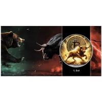 USA - 1 USD Silver Eagle: Bulle Bitcoin 2024 - 1 Oz Silber Color