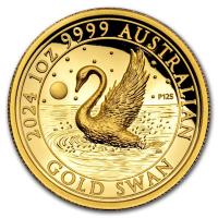 Australien 100 AUD Schwan 2024 1 Oz Gold PP High Relief
