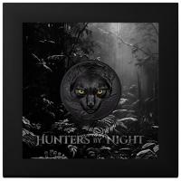 Palau - 10 USD Hunters by Night Ozelot 2024 - 2 Oz Silber Obsidian Black