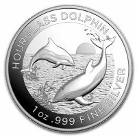 Australien - 5 AUD RAM Delphin Hourglass Dolphin 2024 - 1 Oz Silber PP High Relief