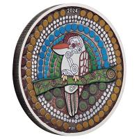 Australien - 2 AUD Kookaburra Kaa-Kaa 2024 - 2 Oz Silber Antik Color