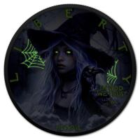 USA - 1 USD Silver Eagle: Halloween Hexenzauber 2024 - 1 Oz Silber Color Glow-in-the-Dark