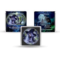 USA - 1 USD Silver Eagle: Halloween Hexenzauber 2024 - 1 Oz Silber Color Glow-in-the-Dark