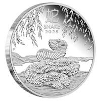 Australien - 1 AUD Lunar III Schlange 2025 - 1 Oz Silber PP