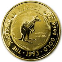 Australien 25 AUD Känguru 1993 1/4 Oz Gold