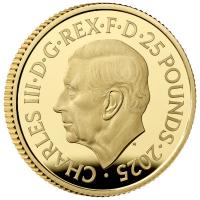 Großbritannien - 25 GBP Tudor Beasts (7.) The Queens Panther 2025 - 1/4 Oz Gold PP